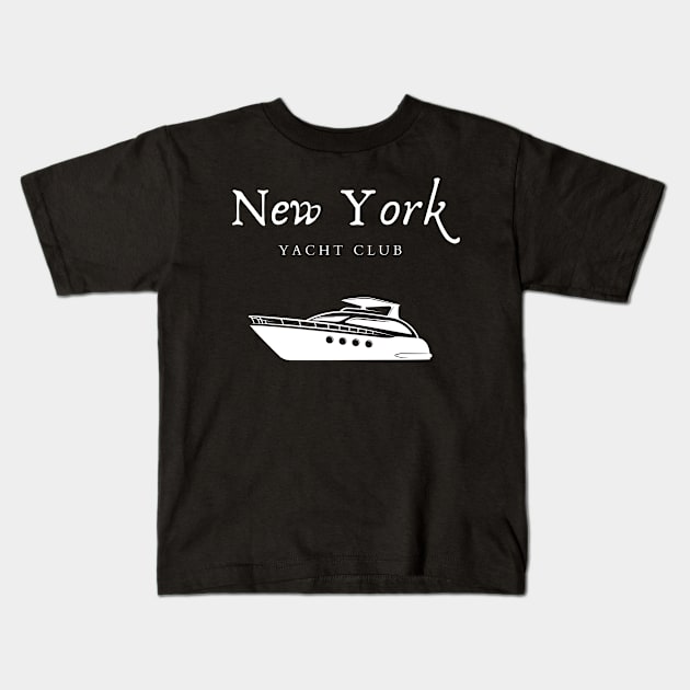New york yacht club Kids T-Shirt by SnowballSteps